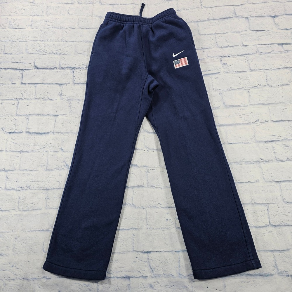 Nike 2012 Olympic Sweatpants MENS S Navy Blue USA Flag Fleece Joggers Athletic